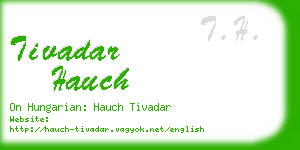 tivadar hauch business card